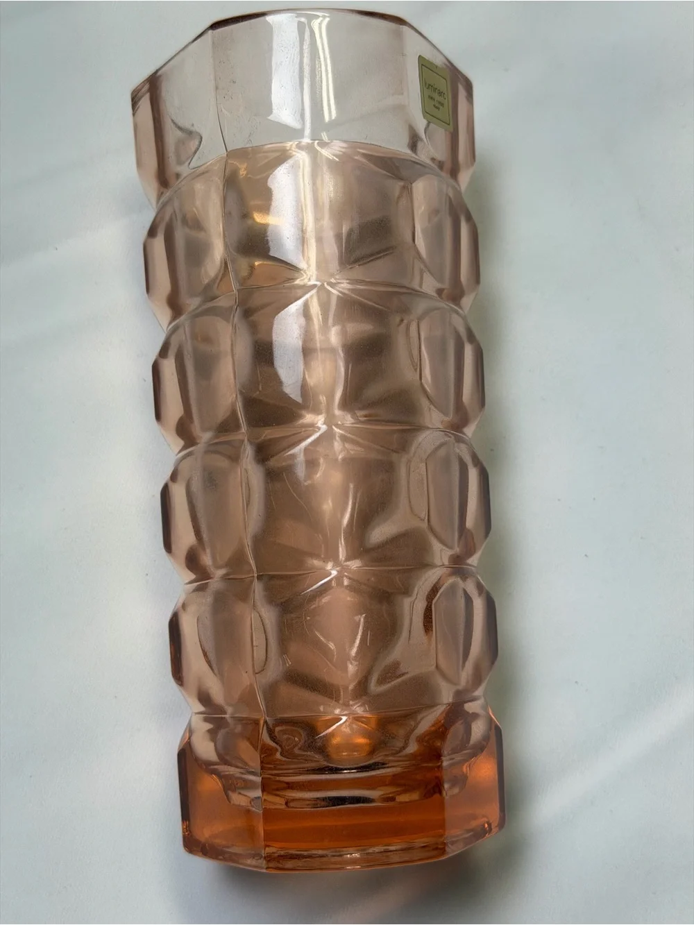 Vintage Luminarc Rosaline Windsor 17cm Pink French Glass Vase - New in Box